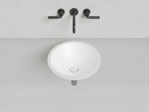 Раковина из искусственного камня S-Stone Salini MAREA 1802204M 40х40 встраиваемая цвет белый без отверстий под смеситель - фото 5